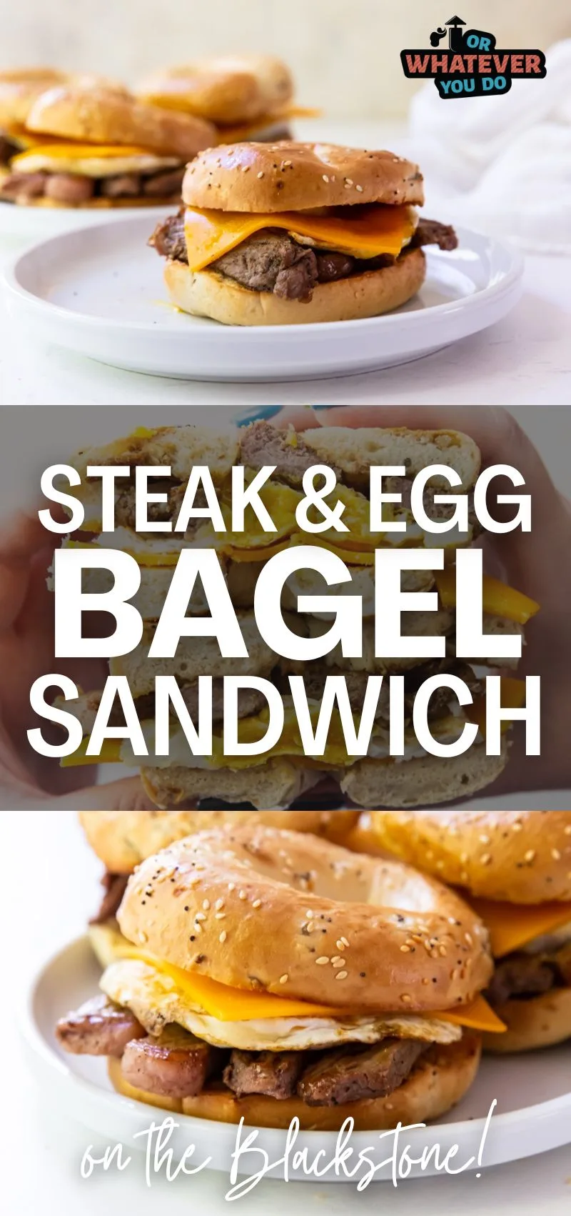 Blackstone Steak and Egg Bagel Sandwich 
