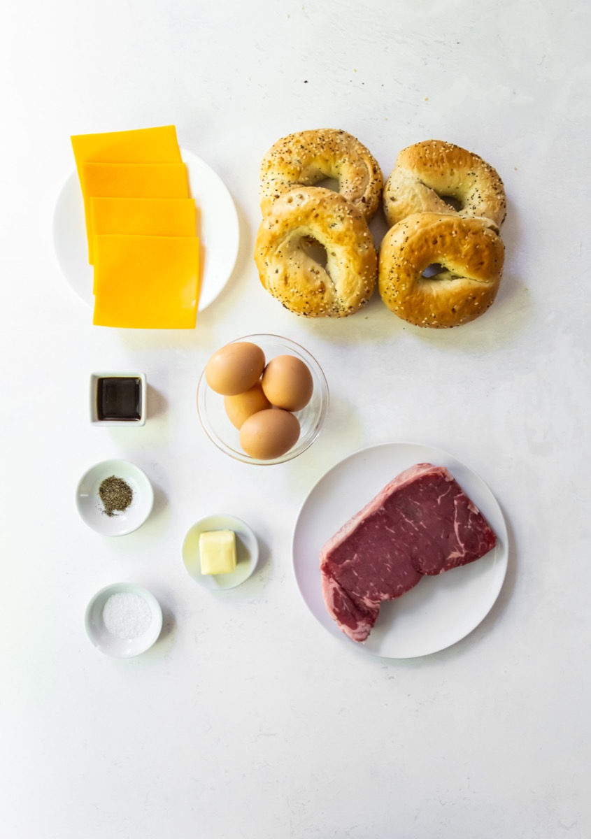 Blackstone Steak and Egg Bagel Sandwich