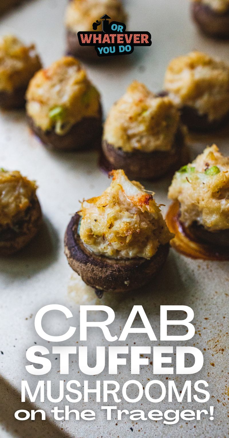 Traeger Crab Stuffed Mushrooms