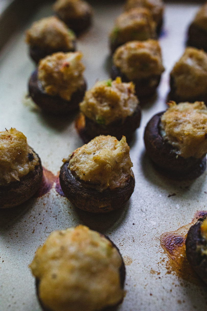 Traeger Crab Stuffed Mushrooms