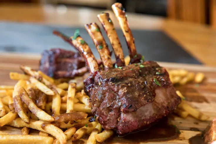 Grilled Venison Rib Chops with Gravy