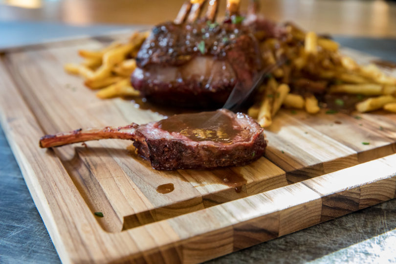 Grilled Venison Rib Chops with Gravy