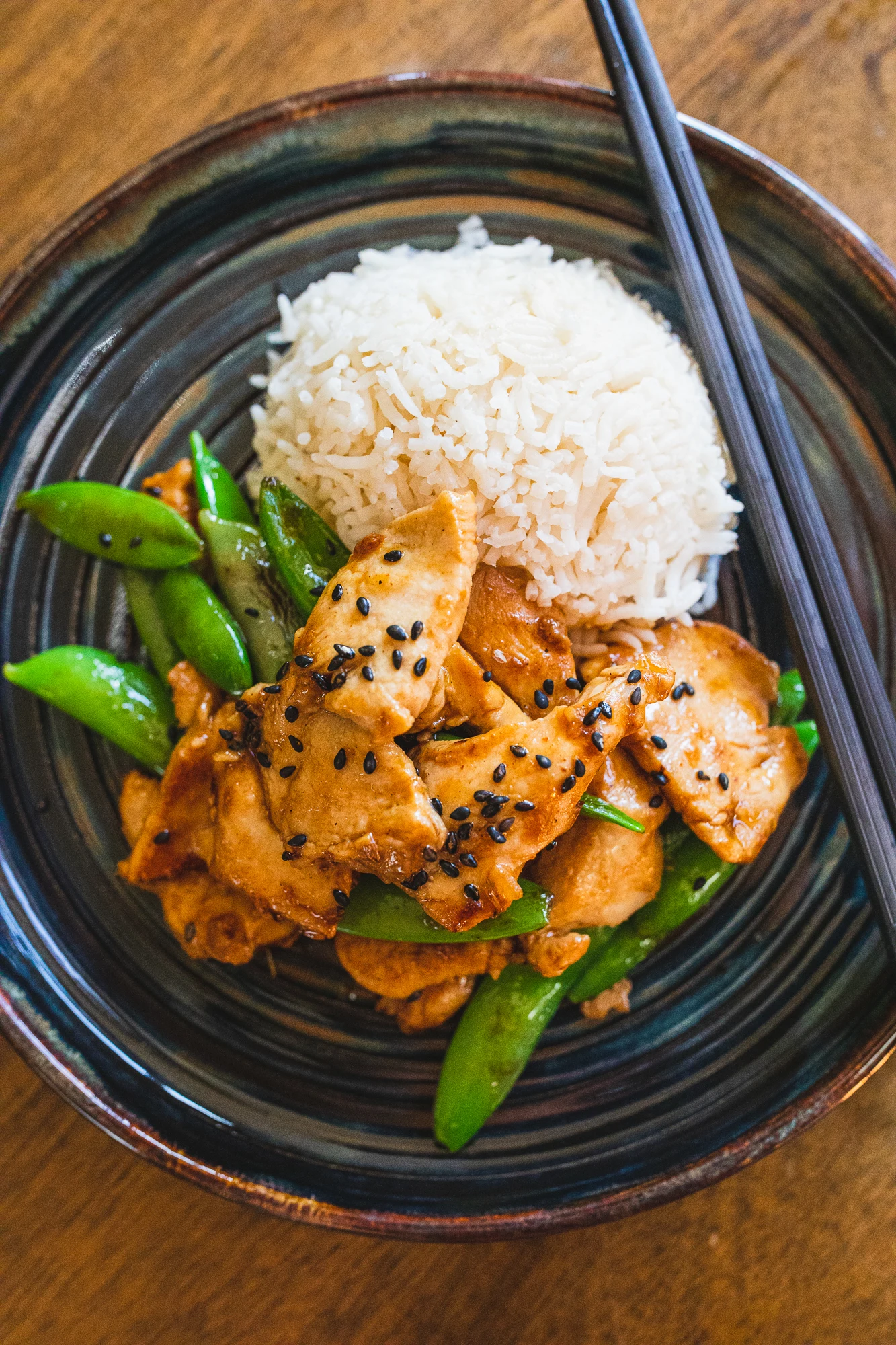 Blackstone Chicken and Pea Pods