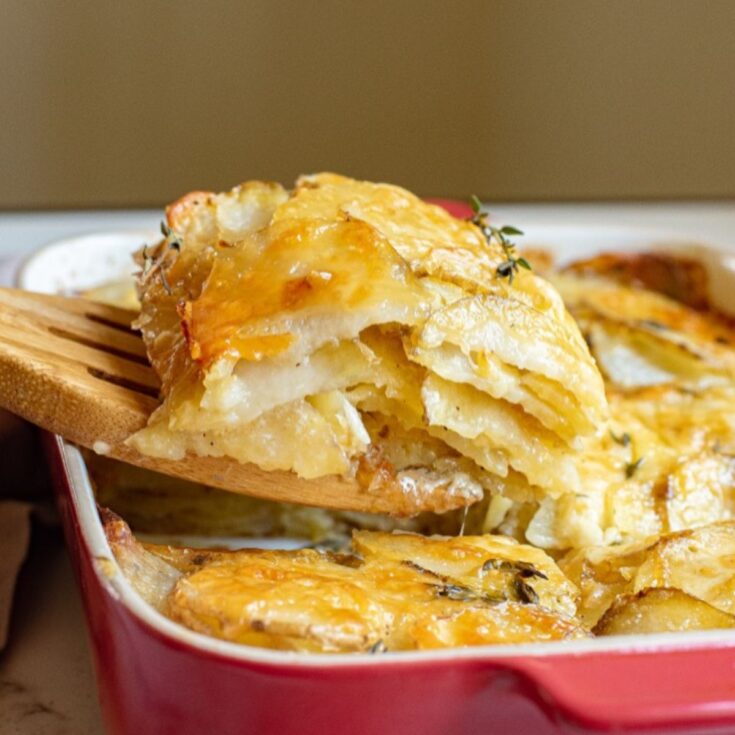 Garlic Gruyere Potato Gratin