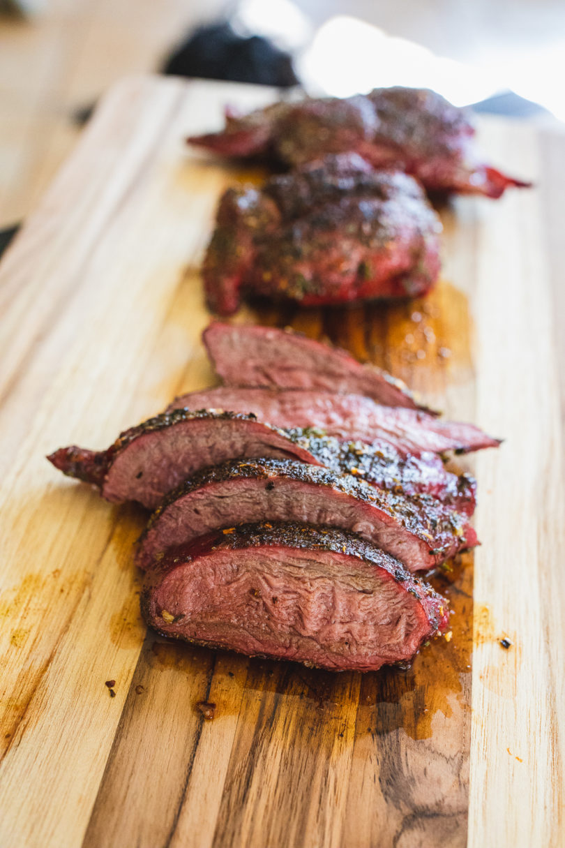 Reverse Seared Venison Sirloin Steak