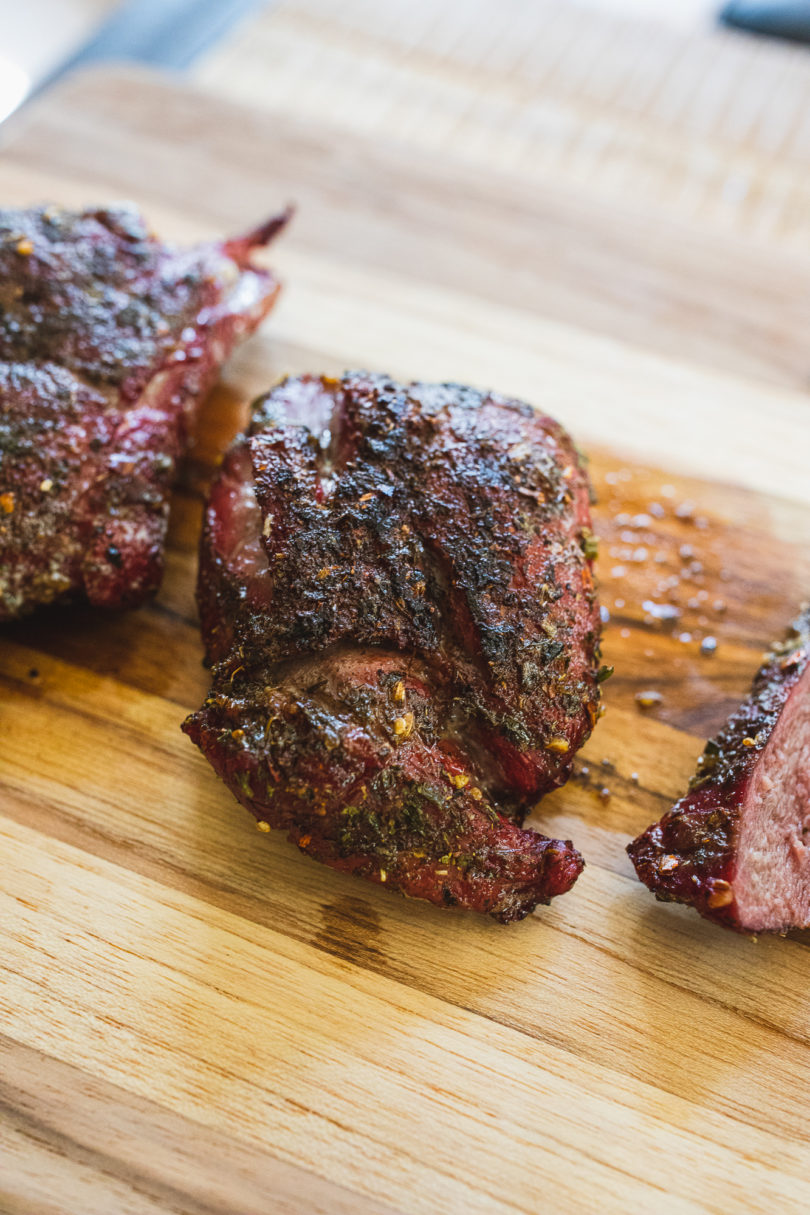 Reverse Seared Venison Sirloin Steak