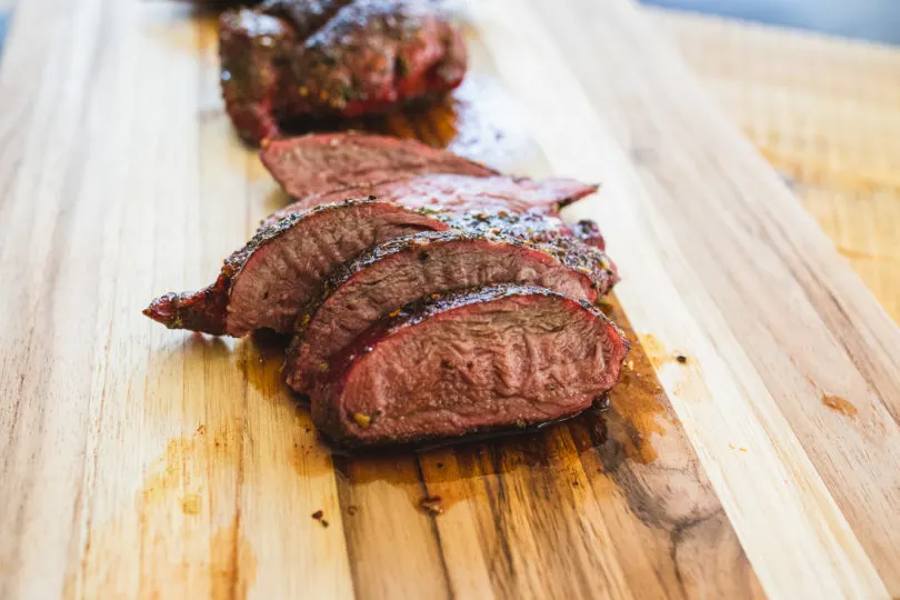 Reverse Seared Venison Sirloin Steak