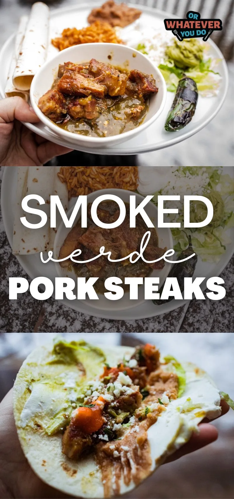 Smoked Verde Pork Steaks
