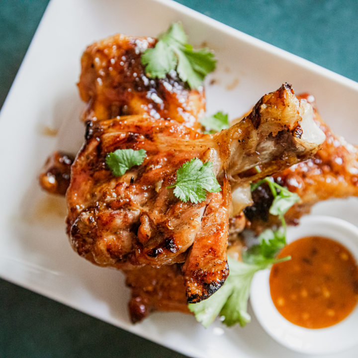 Grilled Butterflied Chicken Legs with Spicy Chili Garlic Glaze-image