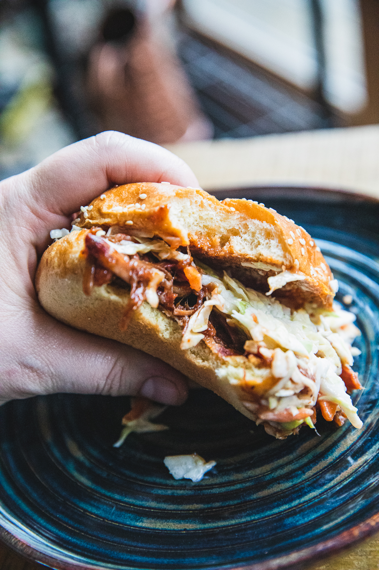 Smoked Pulled Wild Hog Sandwiches