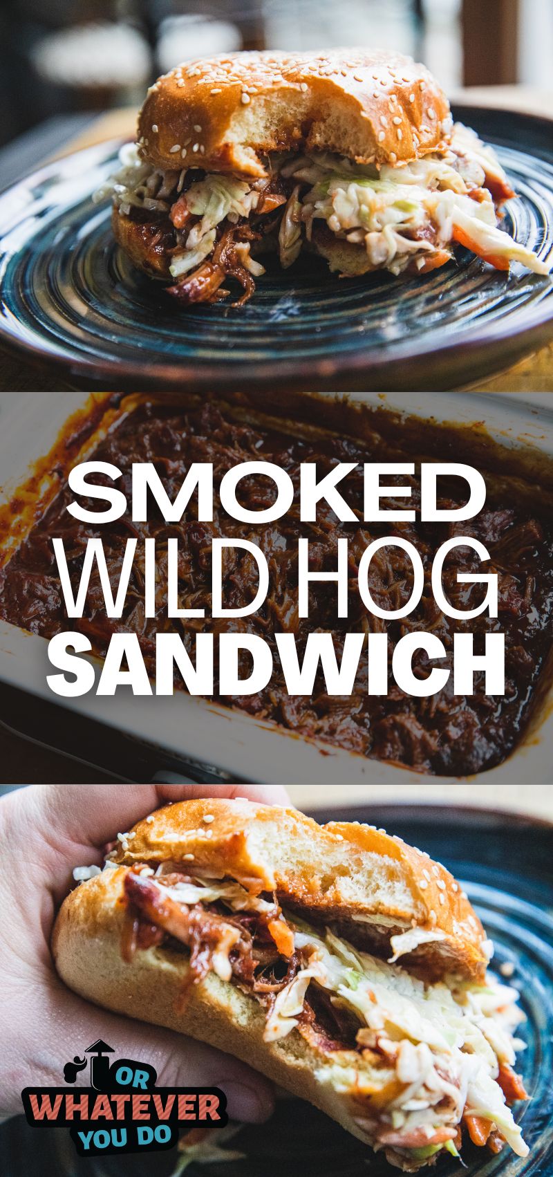 Smoked Wild Hog Sandwich