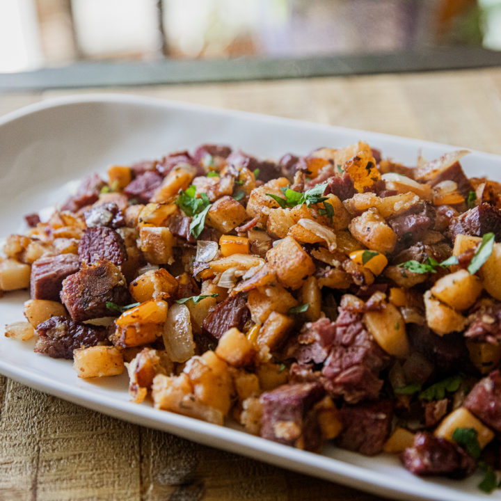 Smoked Corned Beef Hash on the Griddle-image