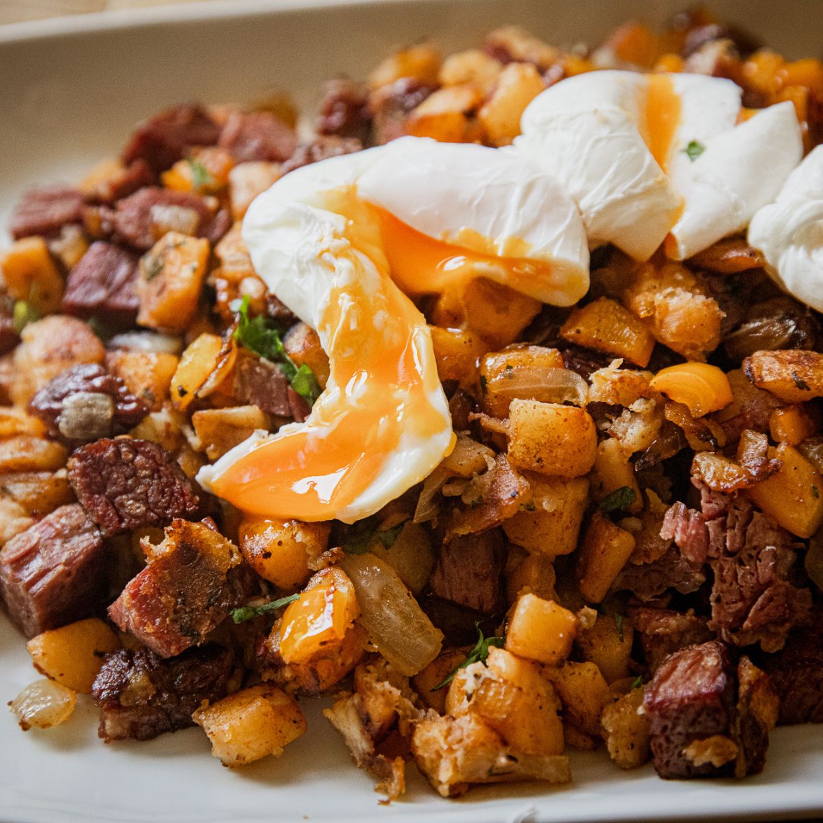 Smoked Corned Beef Hash on the Blackstone