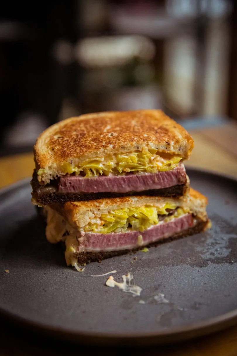 Traeger Reuben Sandwich