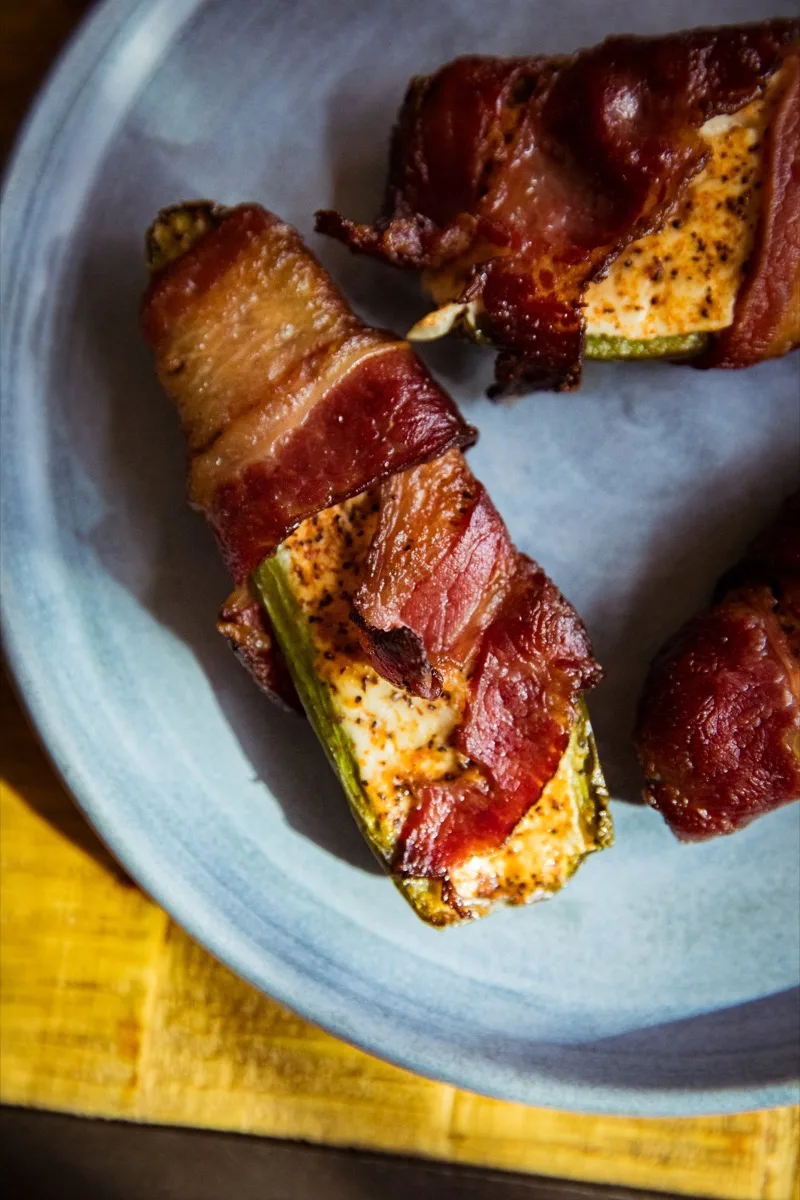 Beef Bacon Wrapped Jalapeño Poppers