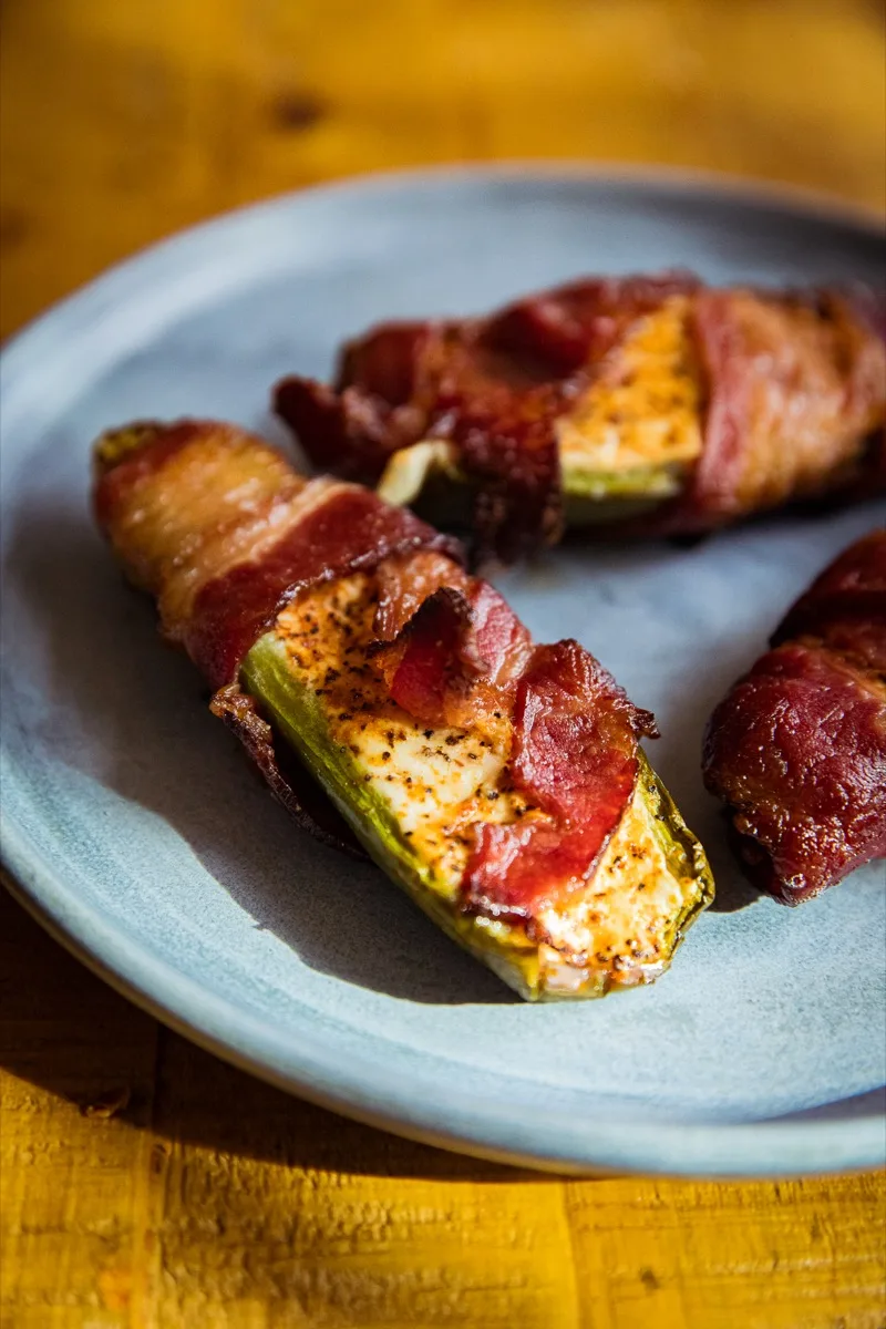 Beef Bacon Wrapped Jalapeño Poppers