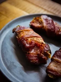 Beef Bacon Wrapped Jalapeño Poppers