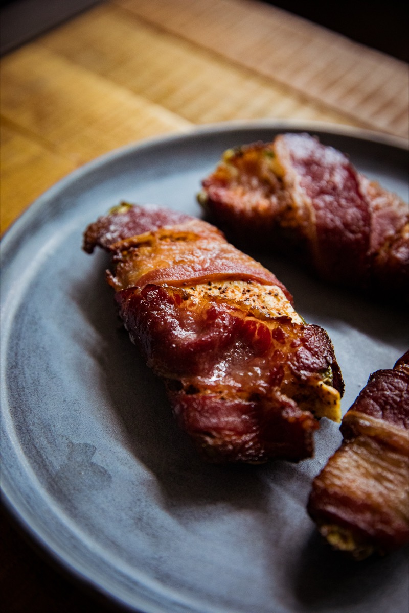 Beef Bacon Wrapped Jalapeño Poppers