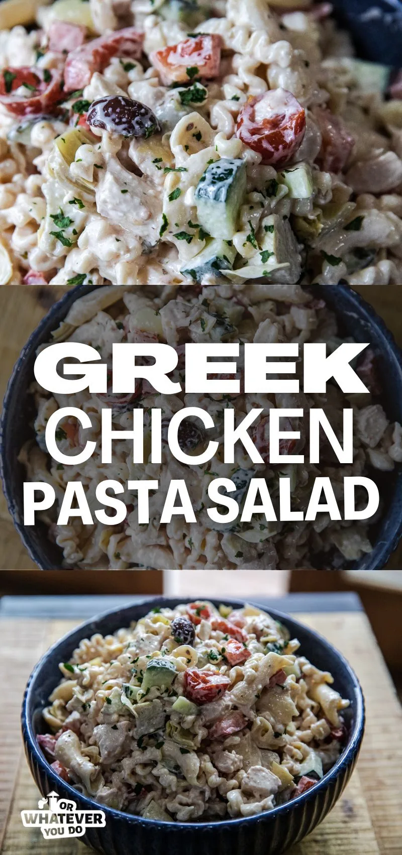 Creamy Greek Chicken Pasta Salad