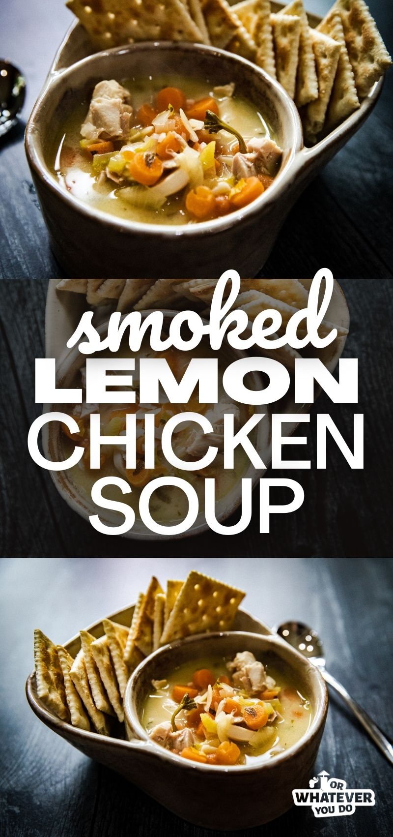 Smoked Lemon Chicken Orzo Soup