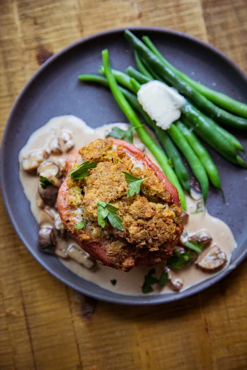 Traeger Stuffed Pork Chops