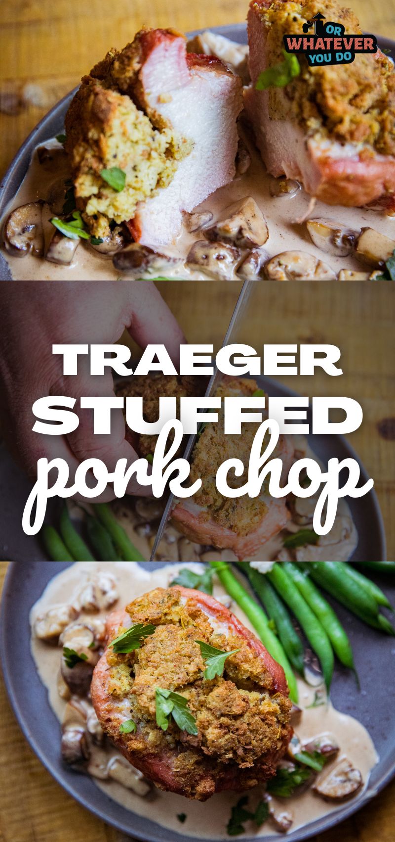 Traeger Stuffed Pork Chops