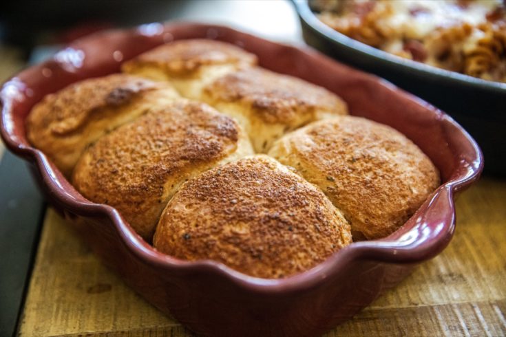 Grilled Garlic Butter Biscuits