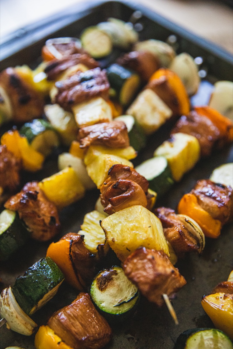 Grilled Huli Huli Chicken Kabobs
