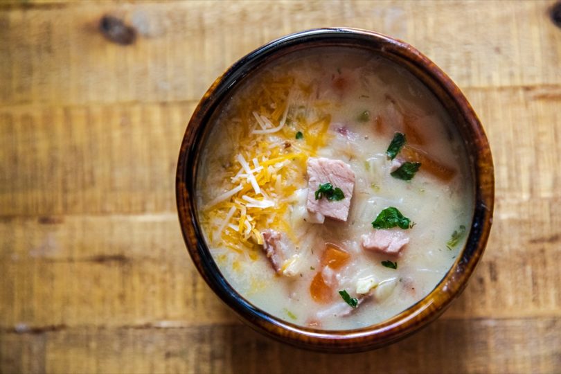 Ham Soup with Hash Browns