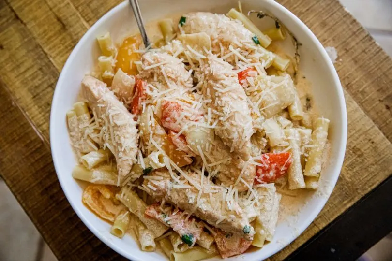 Traeger Creamy Chicken Pasta