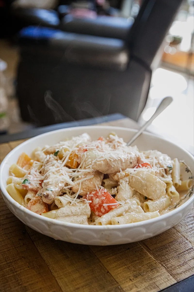 Traeger Creamy Chicken Pasta