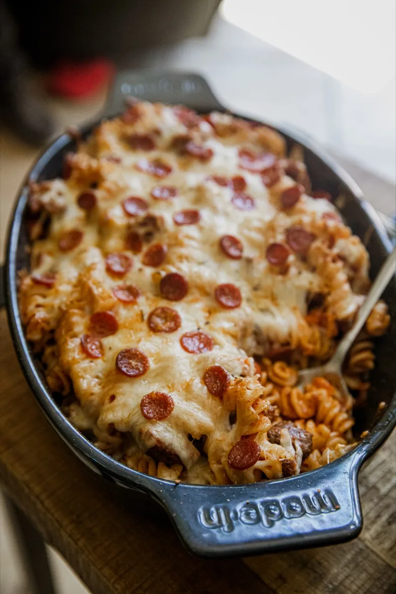 Traeger Pizza Pasta Hotdish