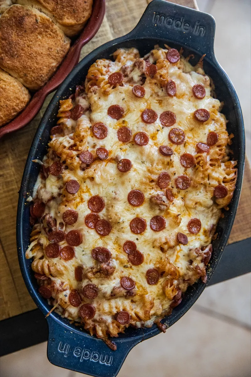 Traeger Pizza Pasta Hotdish