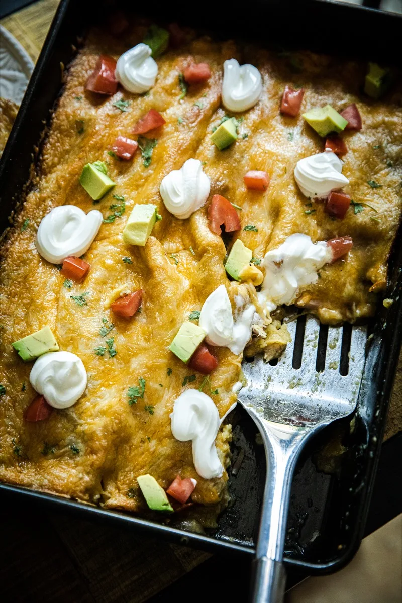 Green Chicken Enchiladas