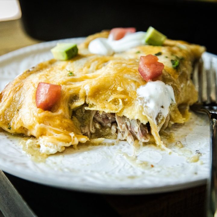 Smoked Chicken Chile Verde Enchiladas-image