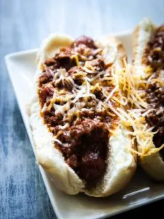 Over The Top No Bean Chili Dogs