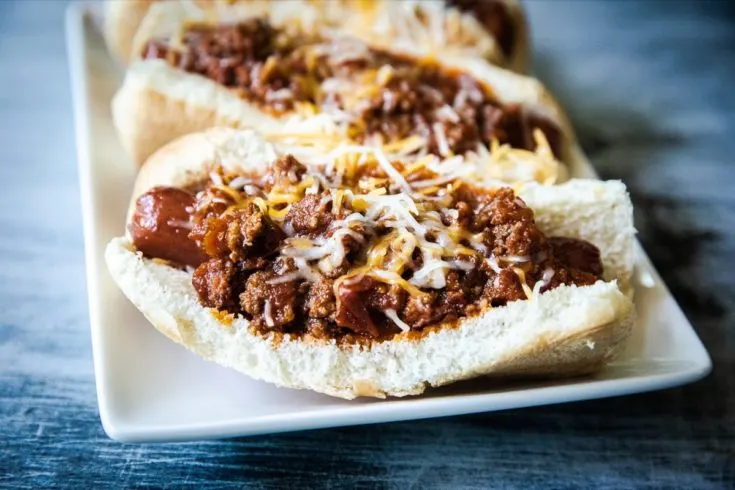 Over The Top No Bean Chili Dogs