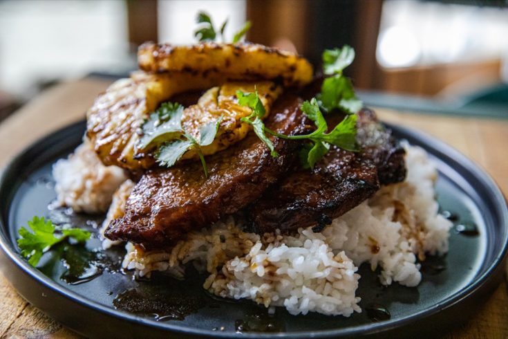 Grilled Teriyaki Pork Chops with Pineapple