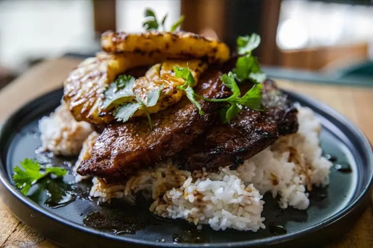 Grilled Teriyaki Pork Chops with Pineapple