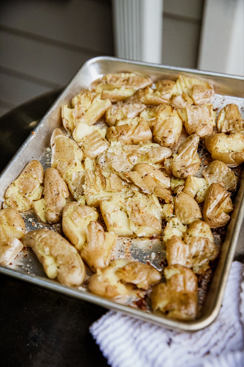 Traeger Smashed Fingerling Potatoes