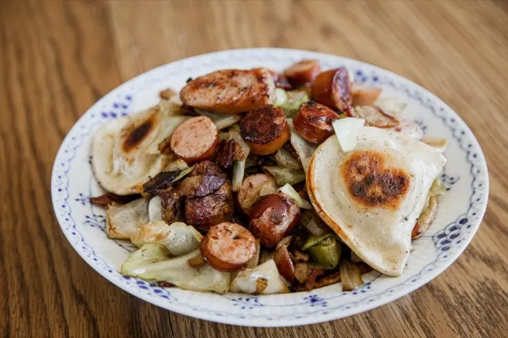 Kielbasa and Pierogies