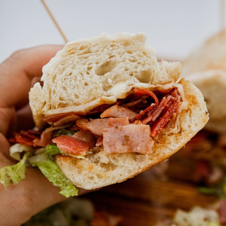 TikTok Viral Chopped Italian Sandwich on the Blackstone