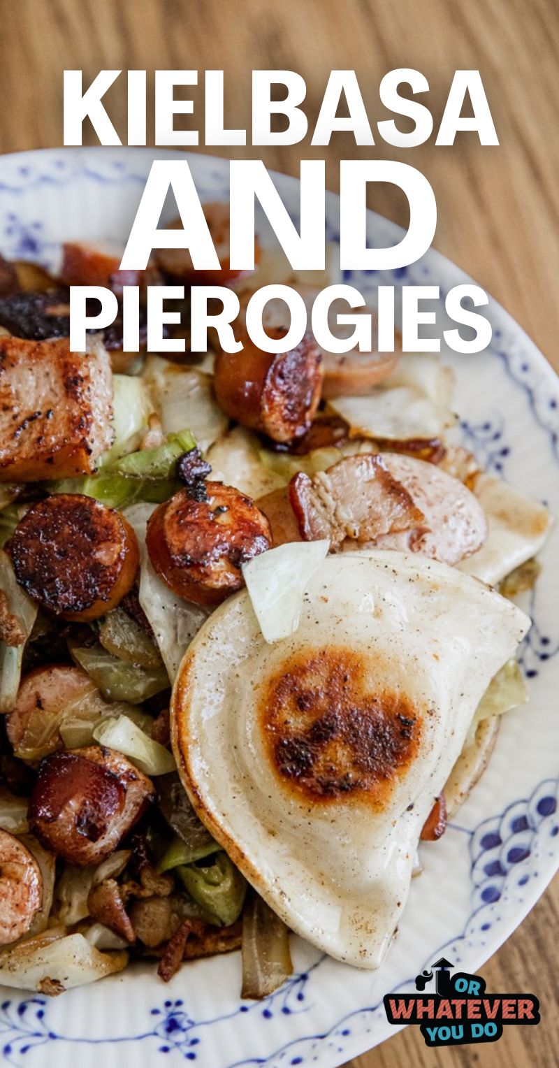 Blackstone Grilled Pierogies and Kielbasa