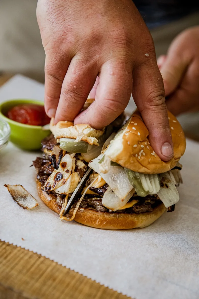 Quadruple Smash Burger