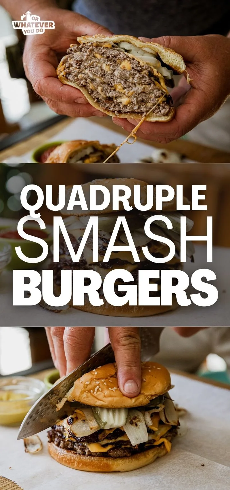 Quadruple Smash Burgers
