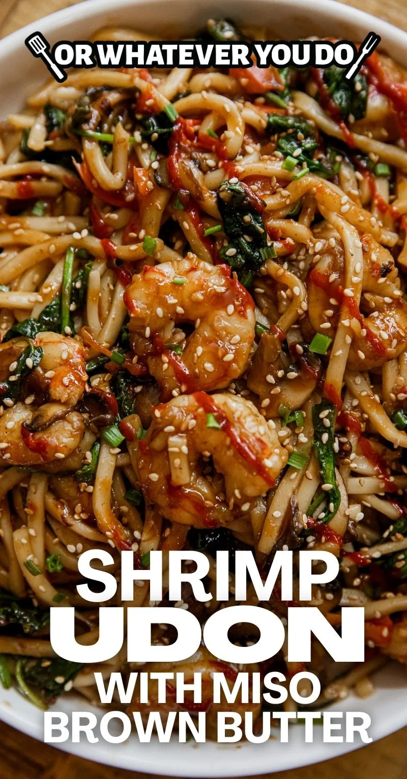 Shrimp Udon with Miso Brown Butter