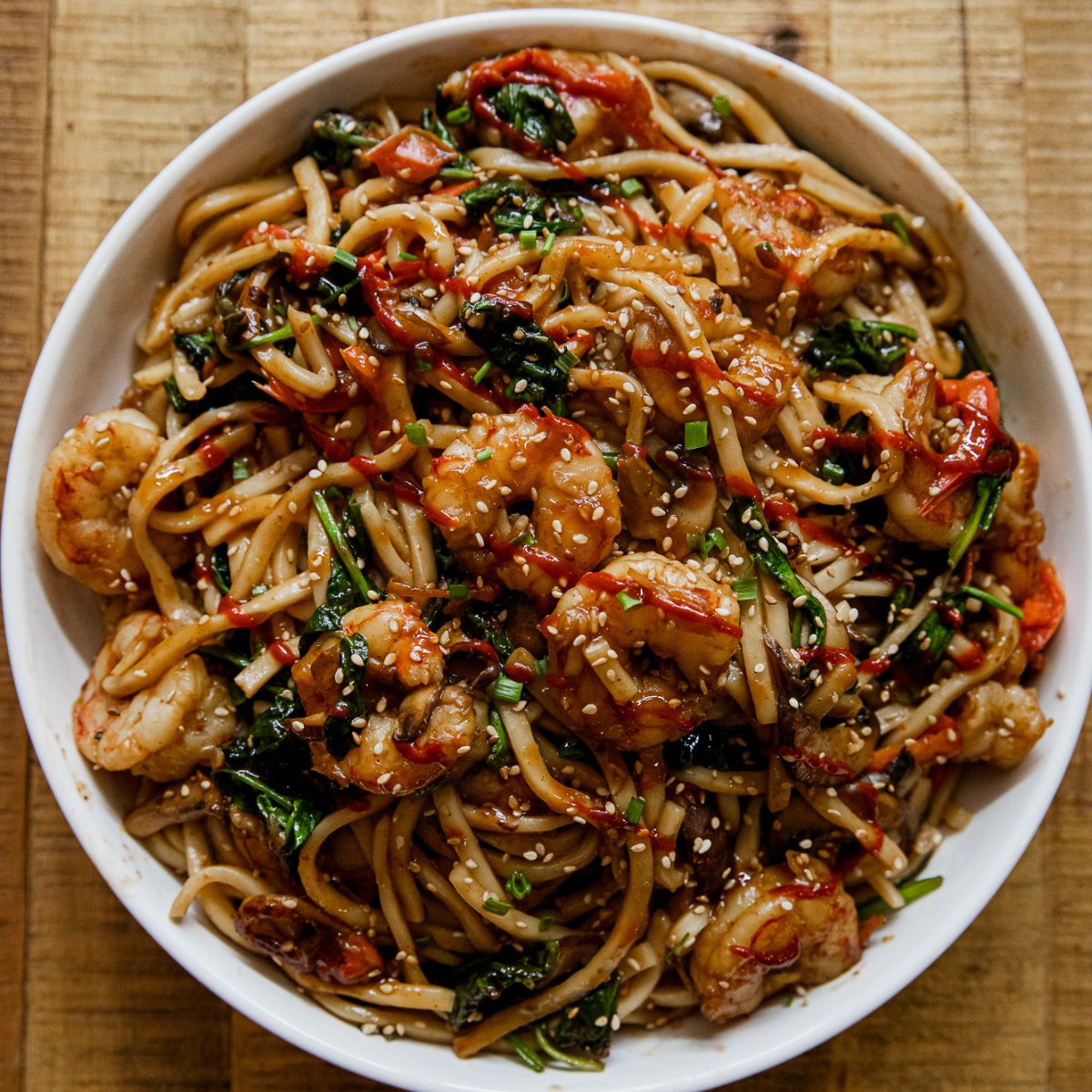 Shrimp Udon with Miso Brown Butter