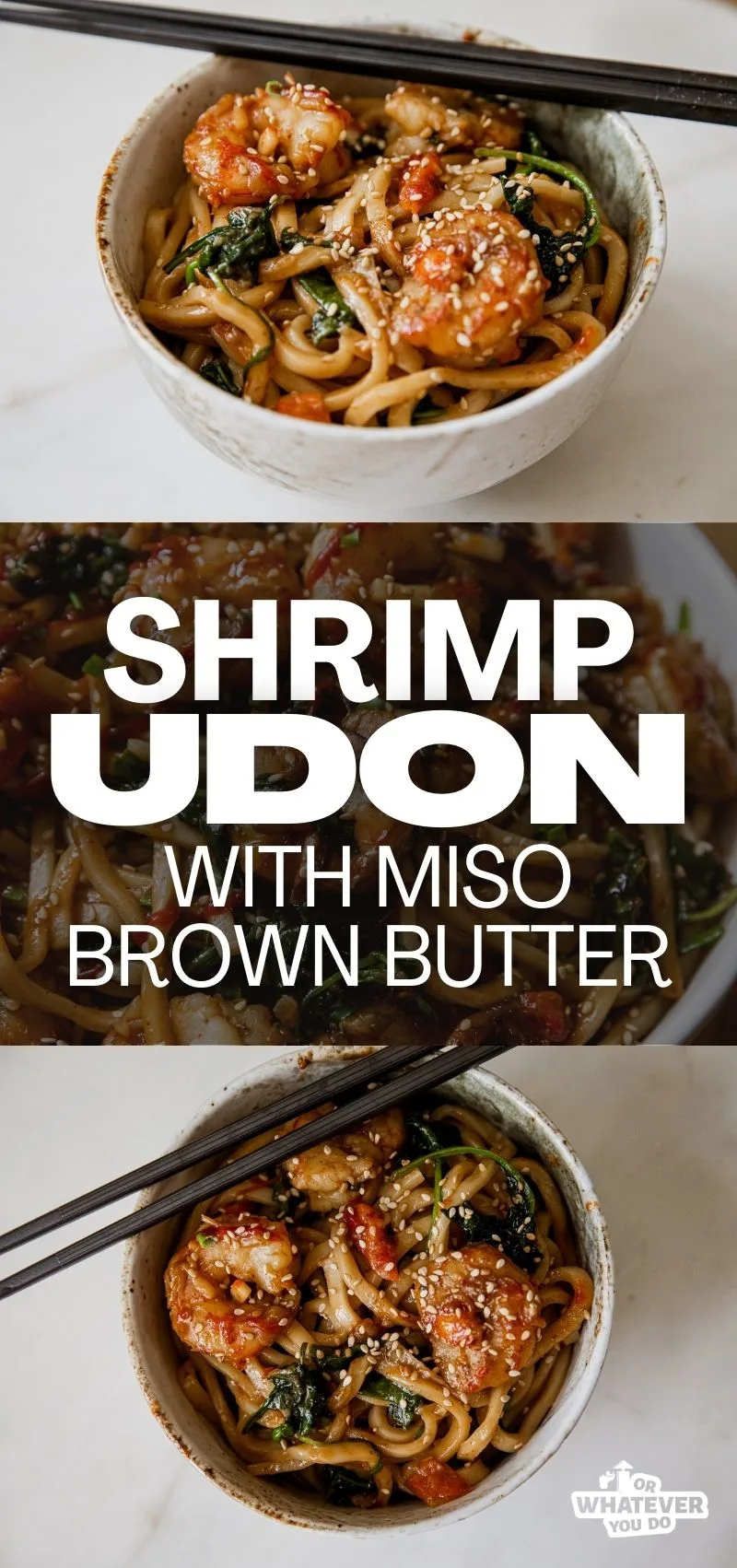 Shrimp Udon with Miso Brown Butter