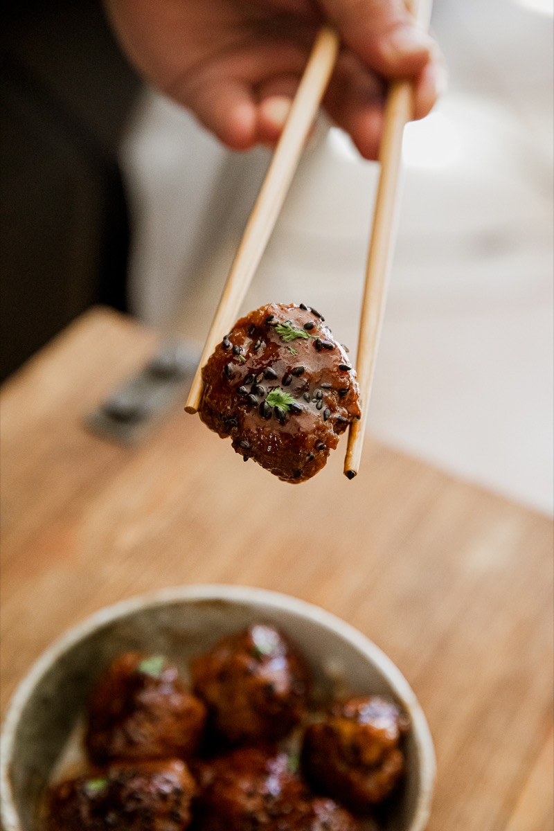 Blackstone Teriyaki Meatballs