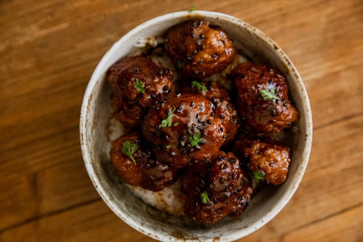 Blackstone Teriyaki Meatballs